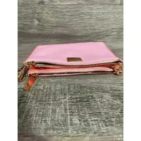 Ted Baker Pink Crossbody Bag with Rose Gold Chain Strap | Dual-Zip Purse - Picture 12 of 14
